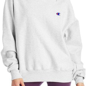 Champion Women'S Sweatshirt, Reverse Weave, Oversized Fleece Crewneck Sweatshirt For Women